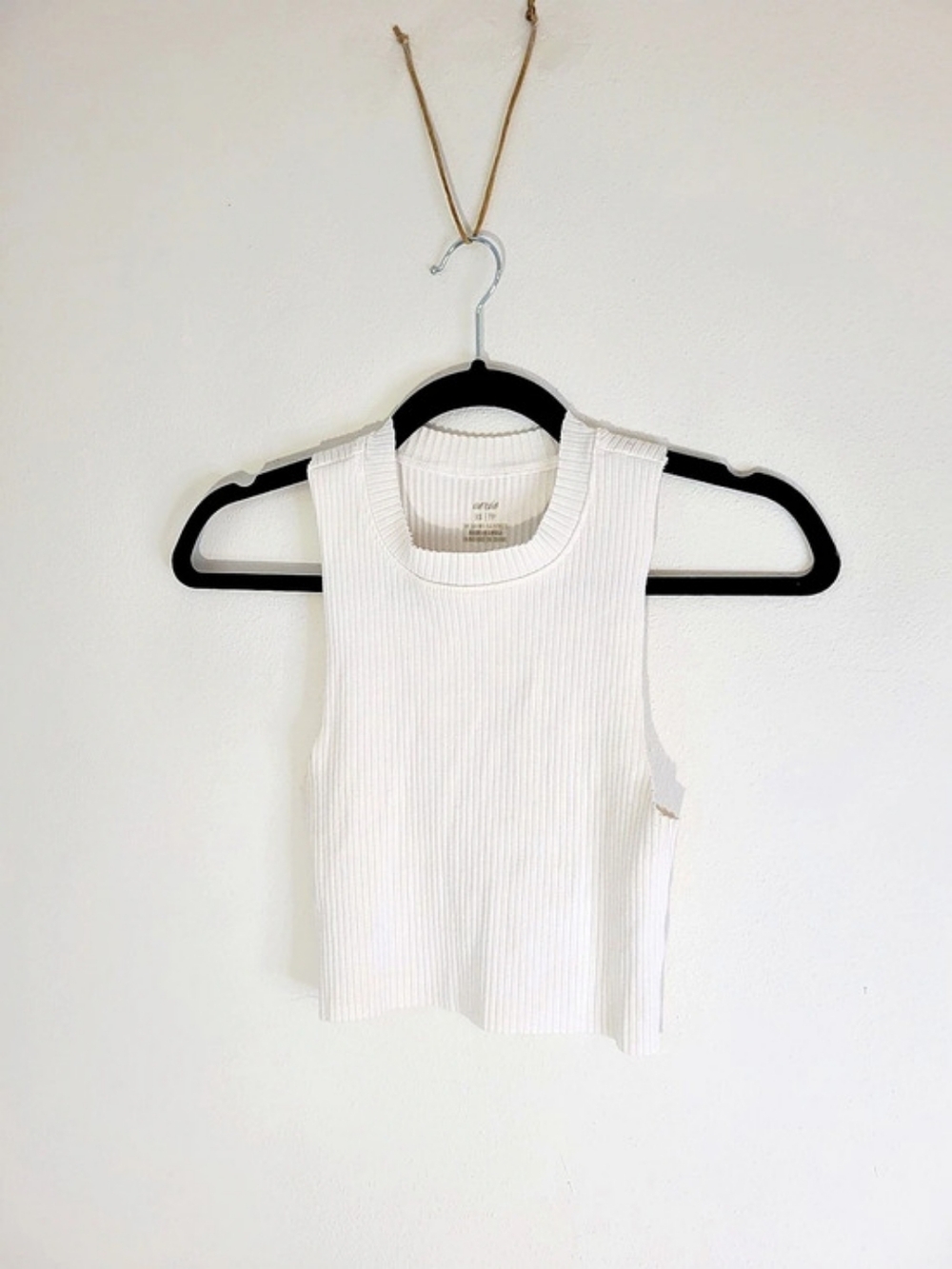 Aerie Ribbed Tank Top in White Size XS.